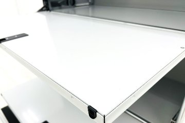 USM Haller USMハラー 中古 1列3段 ドロップダウン エクステンション 中古オフィス家具 ライトグレー 770/375/1100 両側パンチング 鍵無の画像