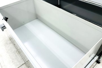 USM Haller USMハラー 中古 1列3段 ドロップダウン エクステンション 中古オフィス家具 ライトグレー 770/375/1100 両側パンチング 鍵無の画像