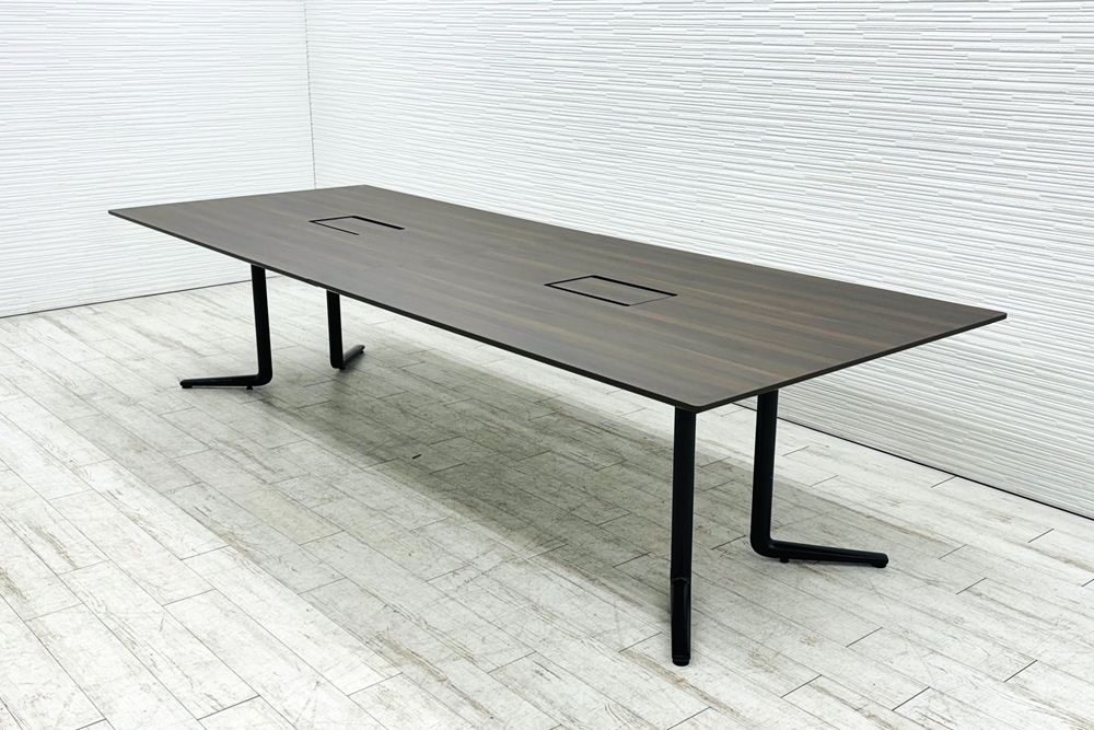 オカムラ ラティオ3 中古 RATIO 幅3200 大型会議テーブル ミーティングテーブル 中古オフィス家具 3200/1200/720の画像