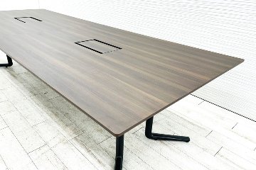 オカムラ ラティオ3 中古 RATIO 幅3200 大型会議テーブル ミーティングテーブル 中古オフィス家具 3200/1200/720の画像