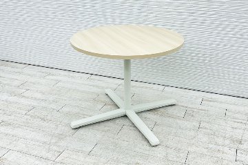 オカムラ ライブス 中古 Lives 丸テーブル ミーティングテーブル 会議机 カフェテーブル 中古オフィス家具 900/900/720の画像