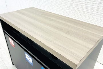 オカムラ アルトピアッツァ トラッシュユニット ダストボックス 中古 ゴミ箱 ごみ箱 中古オフィス家具 ブラック 1050/520/890の画像