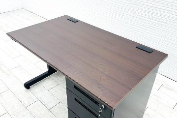 新品デスク 新品机 片袖机 片袖デスク スチールデスク 事務机 オフィスデスク 中古オフィス家具 1200/700/700 BR/BK/BKの画像