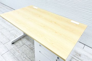 新品デスク 新品机 片袖机 片袖デスク スチールデスク 事務机 オフィスデスク 中古オフィス家具 1200/700/700 NA/WH/WHの画像