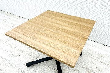 コクヨ ビエナ カフェテーブル 中古 ミーティングテーブル 角テーブル 幅900 中古オフィス家具 キャスター脚 900/900/720の画像