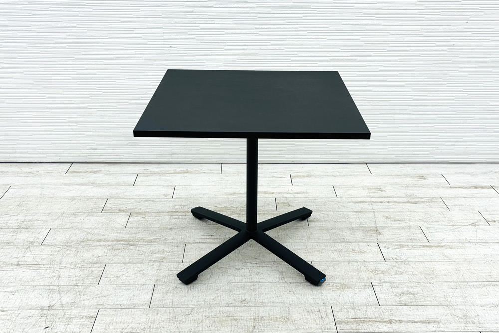 コクヨ デイズオフィス 中古 休憩室用テーブル ミーティングテーブル 中古オフィス家具 800/800/720 ブラックの画像