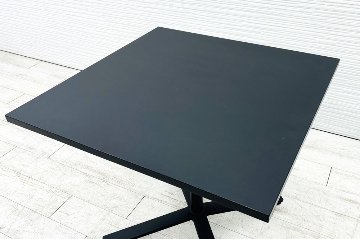 コクヨ デイズオフィス 中古 休憩室用テーブル ミーティングテーブル 中古オフィス家具 800/800/720 ブラックの画像