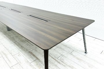 オカムラ プリシード 中古 大型会議テーブル 幅4800 ミーティングテーブル 会議机 中古オフィス家具 4800/1200/720の画像