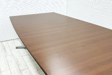 オカムラ ラティオ 中古 舟形 大型会議テーブル 幅4000 ミーティングテーブル 会議机 中古オフィス家具 4000/1400/720の画像