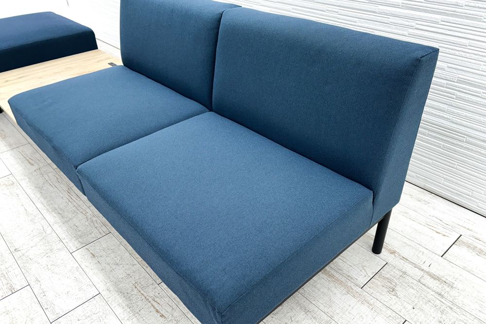 コクヨ コレッソ Collesso 中古 【ミーティングセット】 オフィスラウンジ 応接ソファー ラウンジソファ ラウンジチェア ソファー 中古オフィス家具 ブルーの画像