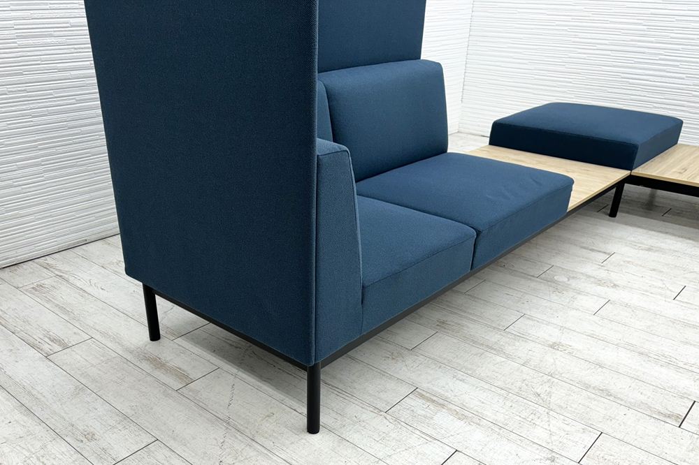 コクヨ コレッソ Collesso 中古 【ミーティングセット】 オフィスラウンジ 応接ソファー ラウンジソファ ラウンジチェア ソファー 中古オフィス家具 ブルーの画像