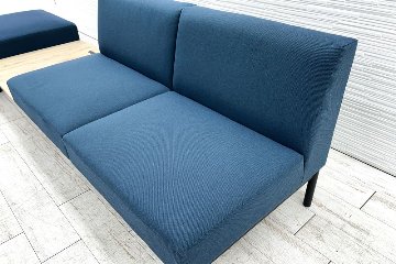コクヨ コレッソ Collesso 中古 【ミーティングセット】 オフィスラウンジ 応接ソファー ラウンジソファ ラウンジチェア ソファー 中古オフィス家具 ブルーの画像