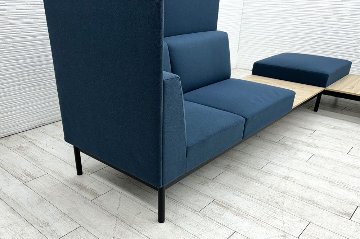 コクヨ コレッソ Collesso 中古 【ミーティングセット】 オフィスラウンジ 応接ソファー ラウンジソファ ラウンジチェア ソファー 中古オフィス家具 ブルーの画像