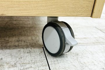 オカムラ トラッシュユニット ダストボックス 中古 キャスター付き ゴミ箱 ごみ箱 中古オフィス家具 ネオウッドライト 1000/520/900の画像