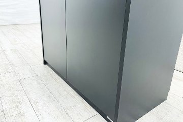 オカムラ アルトピアッツァ トラッシュユニット ダストボックス 中古 ゴミ箱 ごみ箱 中古オフィス家具 ブラック 1050/520/890の画像
