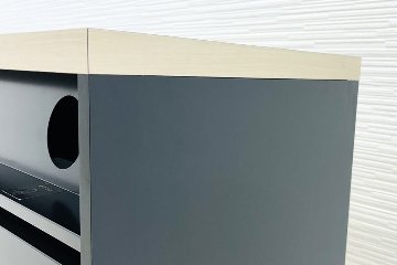 オカムラ アルトピアッツァ トラッシュユニット ダストボックス 中古 ゴミ箱 ごみ箱 中古オフィス家具 ブラック 1050/520/890の画像