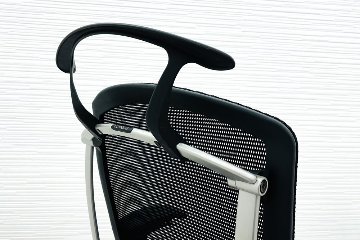 コンテッサチェア オカムラ 中古 OKAMURA Contessa メッシュ 可動肘 中古オフィス家具 高機能チェア ブラックの画像