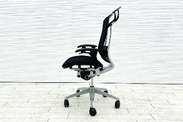 コンテッサチェア オカムラ 中古 OKAMURA Contessa メッシュ 可動肘 中古オフィス家具 高機能チェア ブラックの画像