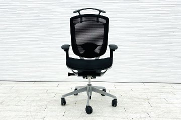 コンテッサチェア オカムラ 中古 OKAMURA Contessa メッシュ 可動肘 中古オフィス家具 高機能チェア ブラックの画像