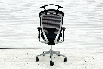 コンテッサチェア オカムラ 中古 OKAMURA Contessa メッシュ 可動肘 中古オフィス家具 高機能チェア ブラックの画像
