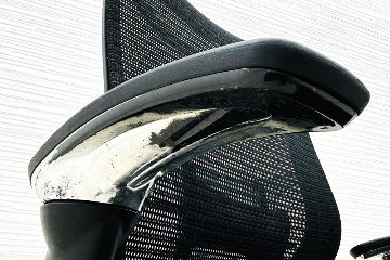 バロンチェア 中古 オカムラ OKAMURA Baron ブラック 可動肘 ハイバック ポリッシュフレーム 中古オフィス家具 メッシュの画像