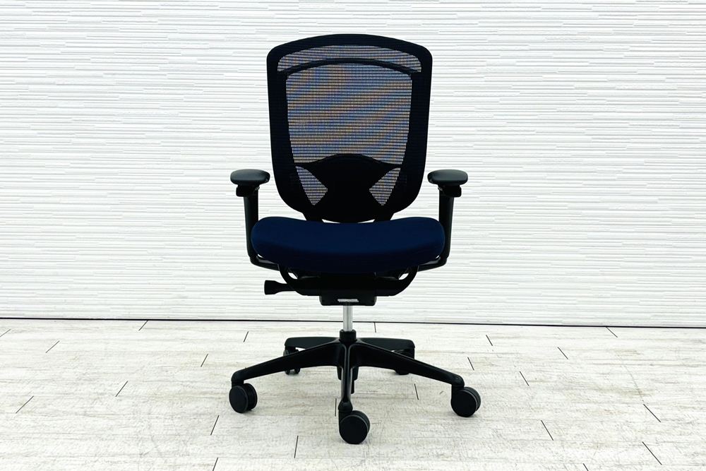 オカムラ コンテッサセコンダ 中古 2020年製 Contessa seconda CC83MS-FPC4 コンテッサチェア 中古オフィス家具 ダークブルーの画像