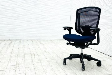 オカムラ コンテッサセコンダ 中古 2020年製 Contessa seconda CC83MS-FPC4 コンテッサチェア 中古オフィス家具 ダークブルーの画像