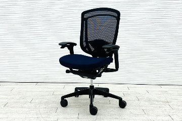 オカムラ コンテッサセコンダ 中古 2020年製 Contessa seconda CC83MS-FPC4 コンテッサチェア 中古オフィス家具 ダークブルーの画像