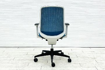 コクヨ シロッコチェア 中古 Scirocco(シロッコ)シリーズ 可動肘 KOKUYO 中古オフィス家具 ターコイズブルーの画像