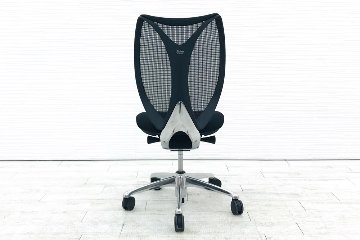 サブリナチェア 中古 オカムラ OKAMURA Sabrina 2016年製 ハイバック メッシュ 中古オフィス家具 事務椅子 ブラックの画像
