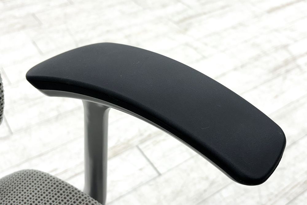 バロンチェア オカムラ エクストラハイバック OKAMURA Baron 固定肘 高機能チェア 中古オフィス家具 固定ヘッドレスト グレーの画像