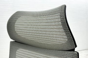 バロンチェア オカムラ エクストラハイバック OKAMURA Baron 固定肘 高機能チェア 中古オフィス家具 固定ヘッドレスト グレーの画像