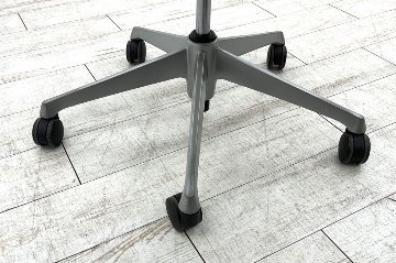 バロンチェア オカムラ エクストラハイバック OKAMURA Baron 固定肘 高機能チェア 中古オフィス家具 固定ヘッドレスト グレーの画像