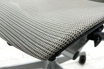 バロンチェア オカムラ エクストラハイバック OKAMURA Baron 固定肘 高機能チェア 中古オフィス家具 固定ヘッドレスト グレーの画像