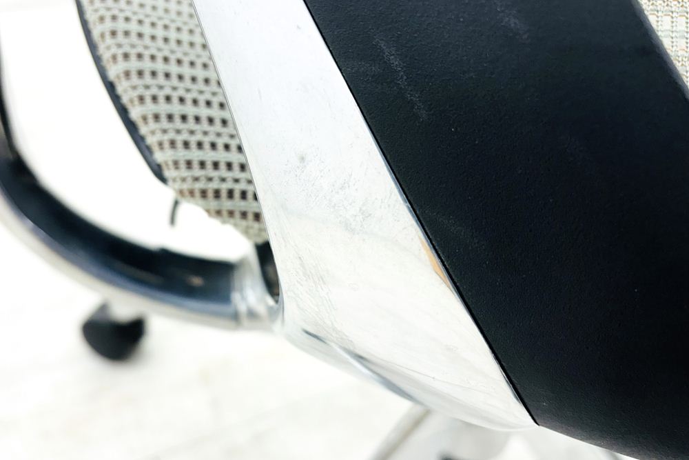 オカムラ バロンチェア エクストラハイバック OKAMURA Baron 固定肘 高機能チェア 中古オフィス家具 固定ヘッドレスト グレーの画像