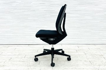 コクヨ ウィザードチェア 中古 KOKUYO Wizard クッション 肘無 中古事務椅子 中古オフィス家具 ブラックの画像