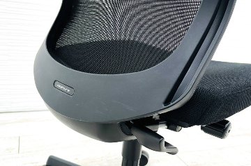 オカムラ エスクードチェア 中古 肘無 事務椅子 中古オフィス家具 OKAMURA ESCUDO ハイバック ブラックの画像