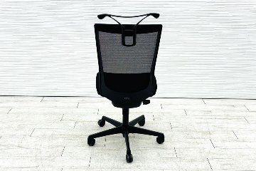 オカムラ エスクードチェア 中古 肘無 事務椅子 中古オフィス家具 OKAMURA ESCUDO ハイバック ブラックの画像