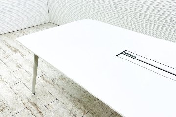 オカムラ プリシード 中古 PRECEDE 大型会議テーブル 幅2400 ミーティングテーブル 会議机 中古オフィス家具 2400/1000/720の画像