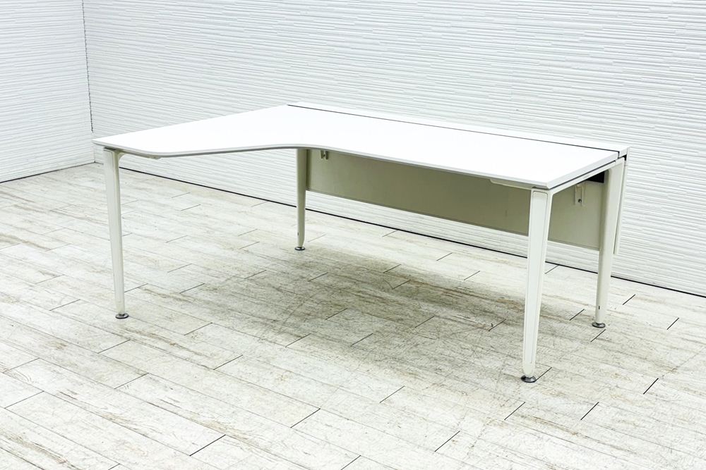 オカムラ プリシード L型デスク 中古 エグゼクティブデスク 高級デスク 中古オフィス家具 1600/1210/720の画像