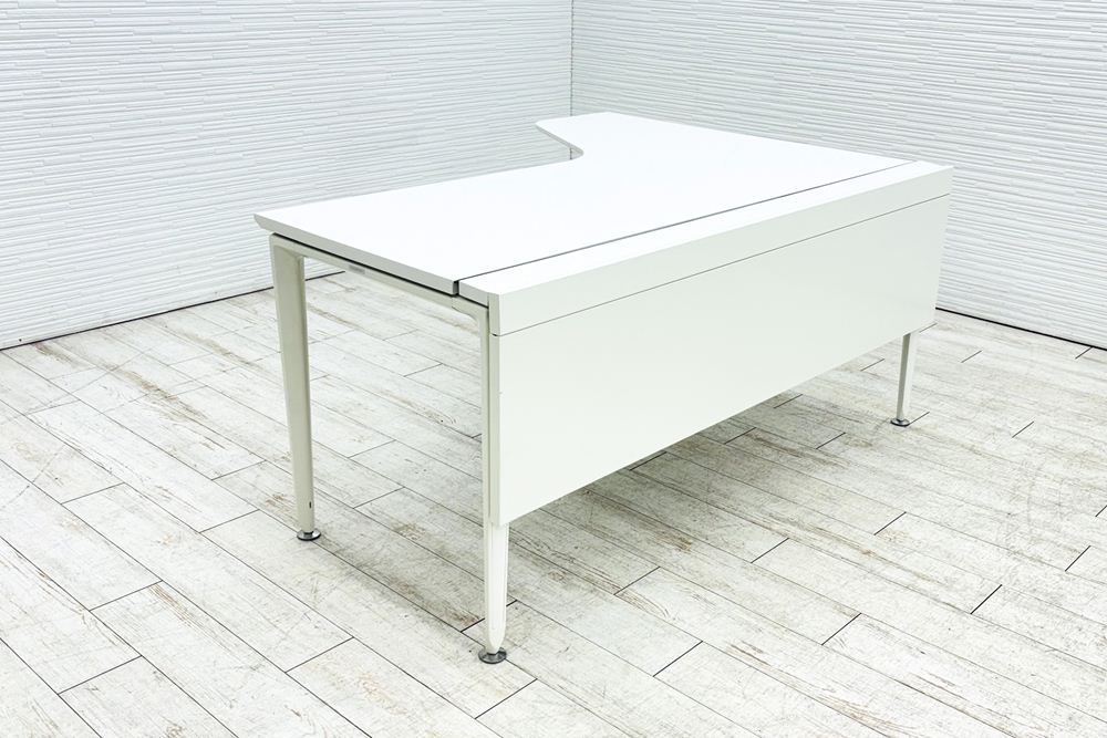 オカムラ プリシード L型デスク 中古 エグゼクティブデスク 高級デスク 中古オフィス家具 1600/1210/720の画像