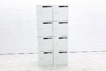 8人用ロッカー 8人用 スチール ロッカー 中古 コクヨ エディア メールボックス 中古オフィス家具 オートロックダイヤル錠 キャビネットの画像
