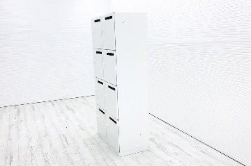 8人用ロッカー 8人用 スチール ロッカー 中古 コクヨ エディア メールボックス 中古オフィス家具 オートロックダイヤル錠 キャビネットの画像