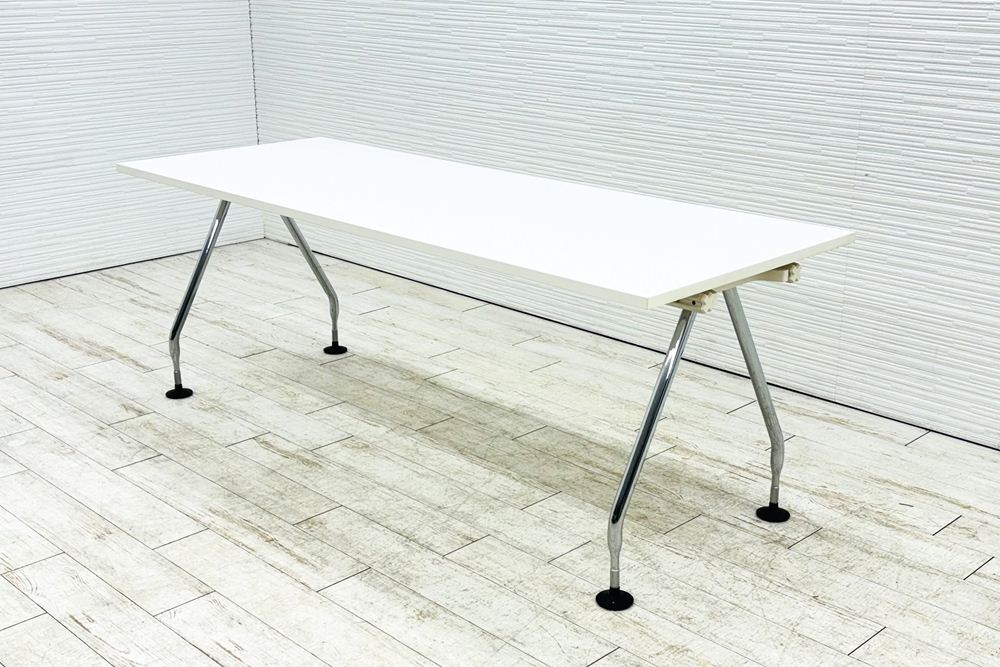 ヴィトラ アドホック Vitra 中古 小型会議テーブル W2000 幅2000 ミーティングテーブル 会議机 中古オフィス家具 ホワイト 2000/750/720の画像