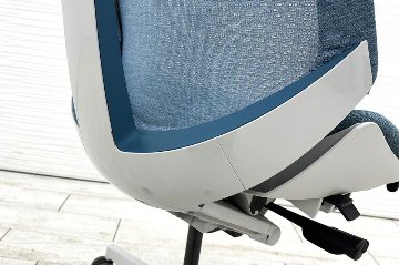 イトーキ アクトチェア 2020年製 中古 Act 肘無 事務椅子 ITOKI 中古オフィス家具 ダックブルーの画像