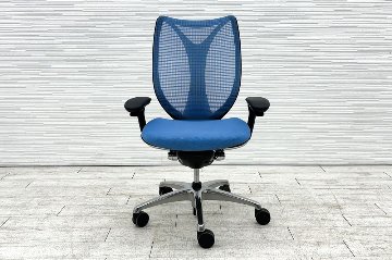 オカムラ サブリナチェア スマートオペレーション 中古 サブリナSO 可動肘 中古オフィス家具 Sabrina Smart Operation アクアブルーの画像