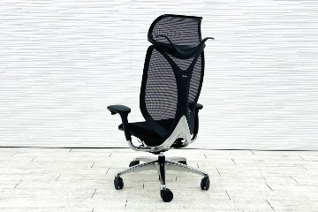 サブリナチェア オカムラ 中古 スマートオペレーション ヘッドレスト 中古オフィス家具 ブラック Sabrina Smart Operationの画像