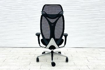サブリナチェア オカムラ 中古 スマートオペレーション ヘッドレスト 中古オフィス家具 ブラック Sabrina Smart Operationの画像