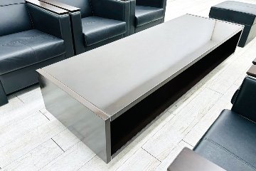 イトーキ 応接家具 【9点セット】 応接セット 中古 応接ソファ 応接テーブル 応接ソファー 中古オフィス家具 ブラック レザーの画像