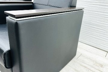 イトーキ 応接家具 【9点セット】 応接セット 中古 応接ソファ 応接テーブル 応接ソファー 中古オフィス家具 ブラック レザーの画像